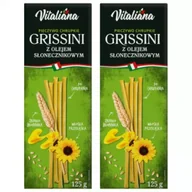 Paluszki - NaturaVena Paluszki chlebowe Grissini z olejem słonecznikowym Zestaw 2 x 125 g - miniaturka - grafika 1