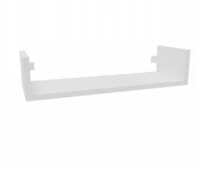 Półka wisząca ścienna do salonu na książki 1x80 cm biała mat - Półki do salonu - miniaturka - grafika 1
