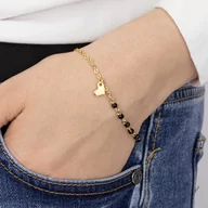 Bransoletki - Bransoletka delikatna STAL SZLACHETNA POZŁACANA - miniaturka - grafika 1