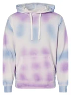 Bluzy męskie - Nils Sundström Męska bluza z kapturem Mężczyźni Bawełna lila|niebieski|biały wzorzysty, XXL - miniaturka - grafika 1
