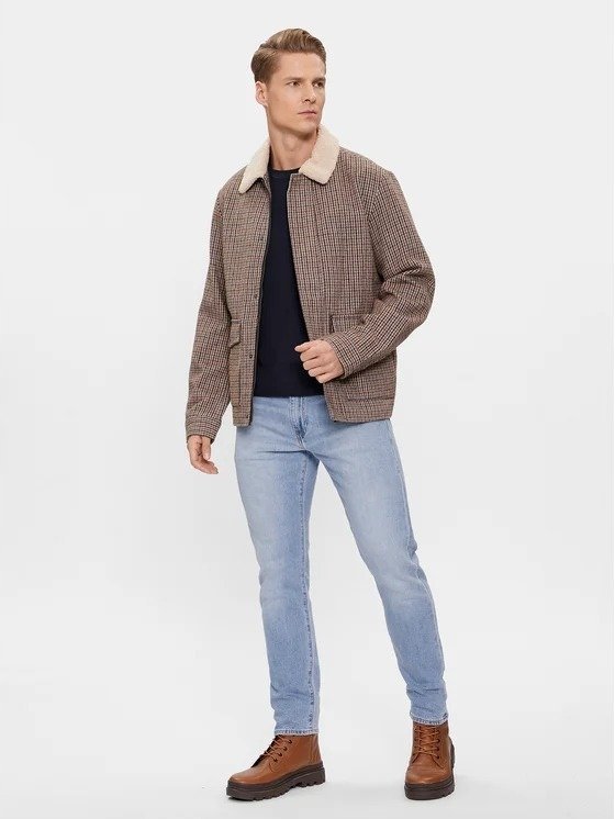 LEVI'S JEANSY MĘSKIE NIEBIESKIE PROSTE BAWEŁNIANE Z PRZETARCIAMI 36/30 7CA