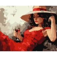 Malowanie po numerach - Ideyka Malowanie po numerach - Dziewczyna w kapeluszu - miniaturka - grafika 1