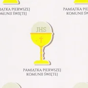 Pamiątka Pierwszej Komunii Świętej - Duża naklejka kielich komunia (4 szt.) - miniaturka - grafika 1