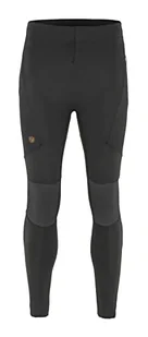 Fjällräven Męskie spodnie trekkingowe Abisko Tights Pro M, czarne/szare, S - Spodenki męskie - miniaturka - grafika 1