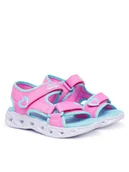 Buty dla dziewczynek - Skechers Sandały Heart Lights Sandals 303114L/PKTQ Różowy - miniaturka - grafika 1