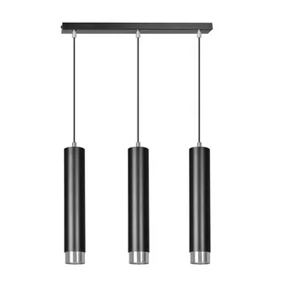 Emibig Kibo lampa wisząca 3-punktowa czarna/chrom 643/3 - Lampy sufitowe - miniaturka - grafika 1