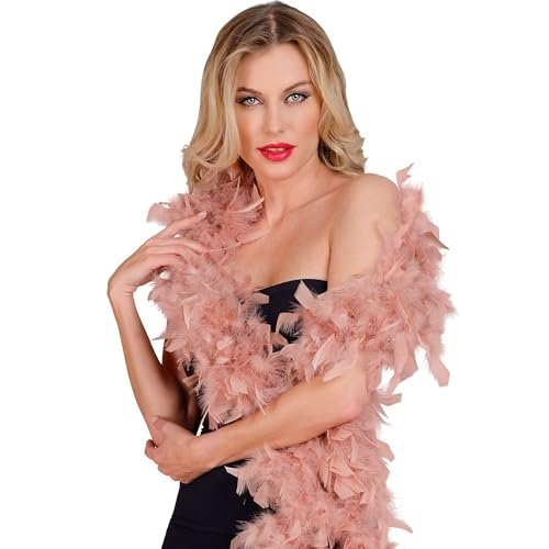 W WIDMANN MILANO Party Fashion - Boa z piór, długość ok. 180 cm, szalik z piór, akcesorium, impreza tematyczna