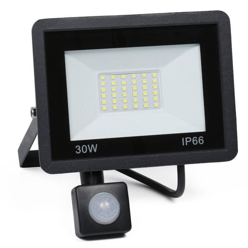 Naświetlacz LED 30W z czujnikiem ruchu i zmierzchu 3800 lm 220V BLS-30W-Czarny