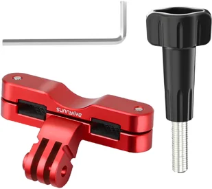 UCHWYT ROWEROWY NA SIODEŁKO DO KAMERY SPORTOWEJ ACTION 5 PRO / INSTA360 GO 3S / GOPRO 13 CZERWONY - Akcesoria do drona - miniaturka - grafika 1