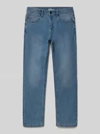 Spodnie i spodenki dla chłopców - Jeansy z prostą nogawką z mieszanki bawełny - miniaturka - grafika 1