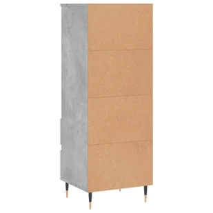 Wysoka szafka, szarość betonu,40x36x110cm,drewnopochodny  Lumarko! - Szafki do salonu - miniaturka - grafika 7