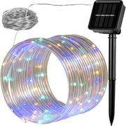 Oświetlenie świąteczne - VOLTRONIC Słoneczne świetlny wąż - 100 LED, kolorowy - miniaturka - grafika 1