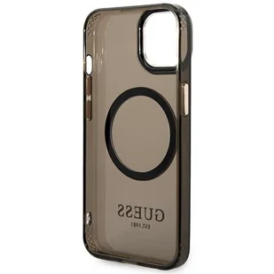 Guess GUHMP14MHTCMK iPhone 14 Plus 6,7" czarny/black hard case Gold Outline Translucent MagSafe - Etui i futerały do telefonów - miniaturka - grafika 7