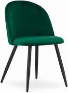 Krzesła - Zielone welurowe krzesło w stylu nowoczesnym - Pritix - miniaturka - grafika 1