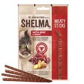 Przysmaki dla kotów - Mięsna przekąska dla kota Meaty Sticks z wołowiną i imbirem Shelma 15 g - miniaturka - grafika 1