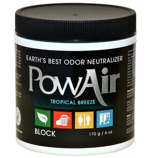 PowAir Block Tropical Breeze170g skuteczny neutralizator zapachu - Środki do usuwania zapachów - miniaturka - grafika 1