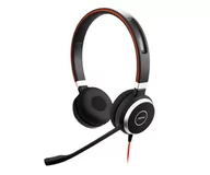Słuchawki - Jabra Evolve 40 Duo MS czarne - miniaturka - grafika 1