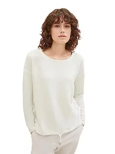 Bluza damska TOM TAILOR ze strukturą i sznurkiem, 10315-Szept Biały, XL - Bluzy damskie - miniaturka - grafika 1