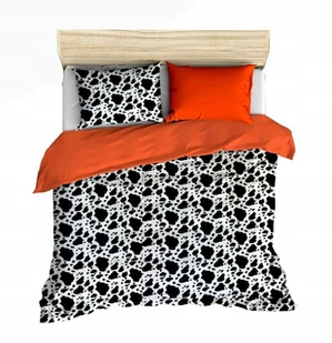 pościel z polaru 200x200 + 2 poszewki P 307-7 DUO dalmatyńczyk / orange - Pościel pościel z polaru 200x200 + 2 poszewki P 307-7 DUO dalmatyńczyk / orange - Pościel - miniaturka - grafika 1