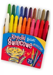Tetis Kredki świecowe tetiski wylkręcane 20kolorów KT010-AE - Przybory szkolne - miniaturka - grafika 1