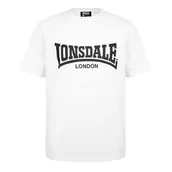 Koszulki męskie - Lonsdale Essentials biała koszulka męska z logo, Rozmiar XXL - miniaturka - grafika 1