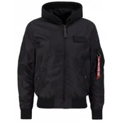 Odzież taktyczna i umundurowanie - Kurtka Alpha Industries MA-1 TT Hood 196108 515 - Czarna  L - miniaturka - grafika 1