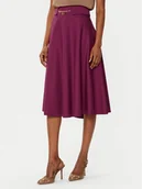 Spódnice - Rinascimento Spódnica midi CFC0121918003 Bordowy Regular Fit - miniaturka - grafika 1