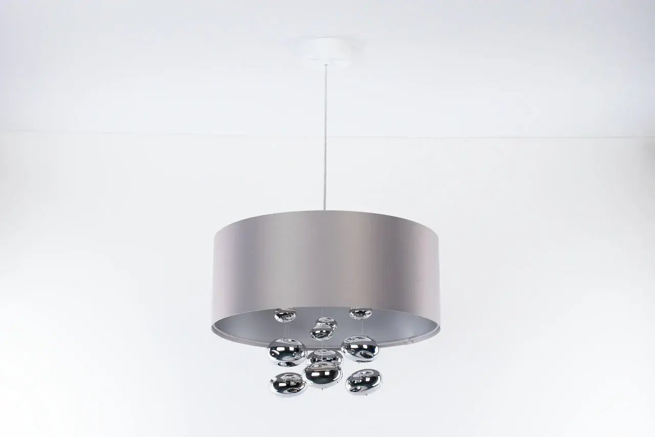 Lampa wisząca BPS KONCEPT Lampa wisząca BUBBLE LIGHT 40cm szara BPS KONCEPT