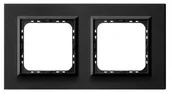 Klawisze i ramki - Ospel Ramka  podwójna SONATA metal 4mm - antracyt/czarna - miniaturka - grafika 1
