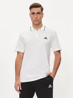 Koszulki sportowe męskie - adidas Polo Essentials Piqué Small Logo Polo Shirt IC9315 Biały Regular Fit - miniaturka - grafika 1