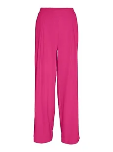 VERO MODA Vmmymilo Hw Wide Pants WVN Ga spodnie damskie, różowy, XL - Spodnie damskie - miniaturka - grafika 1
