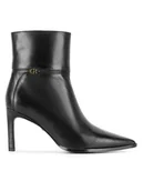 Botki damskie - Gino Rossi Botki LUIZA-116040 Czarny - miniaturka - grafika 1