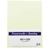 Prześcieradła - Prześcieradło bawełniane bez gumki 160x200 cm noris ecru - miniaturka - grafika 1