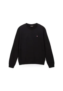 felpa uomo napapijri balis crew 1 - np0a4fqw 0411 black - Bluzy męskie - miniaturka - grafika 1