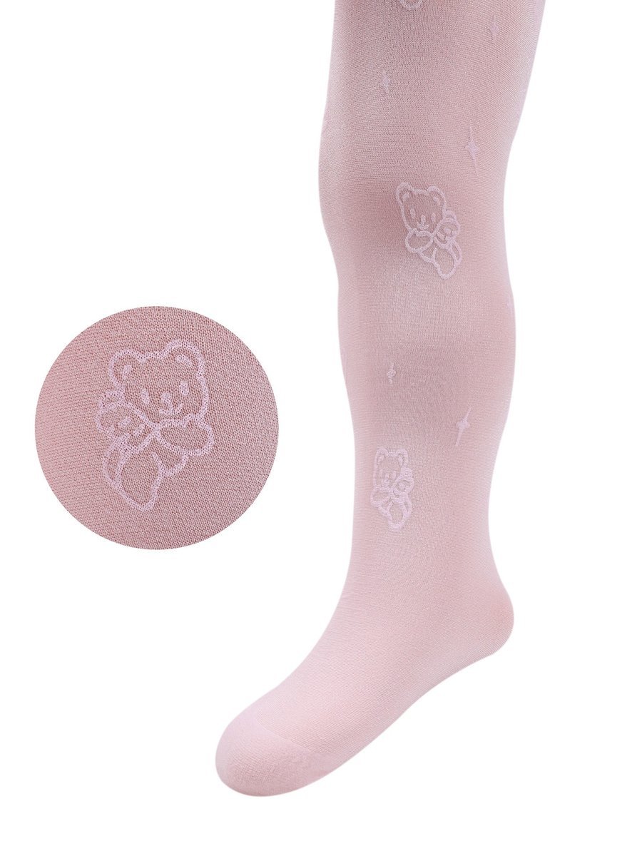 Rajstopy dziecięce mikrofibra misie różowe 40 DEN 6-12 miesięcy YOCLUB