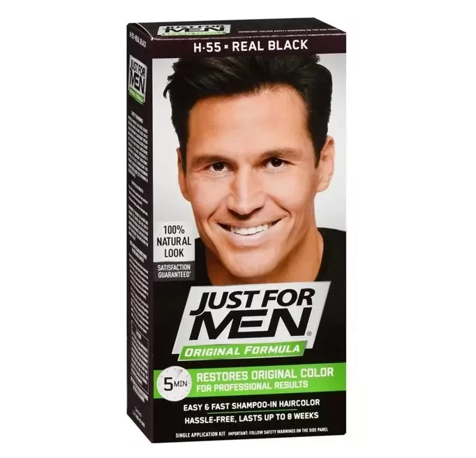 Just For Men Czerń H-55 odsiwiacz do włosów. szampon koloryzujący dla mężczyzn
