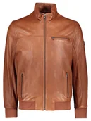 Kurtki męskie - Bugatti Skórzana kurtka w kolorze jasnobrązowym - miniaturka - grafika 1