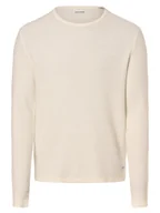 Swetry męskie - Jack & Jones Sweter męski Mężczyźni Bawełna beżowy|biały jednolity, M - miniaturka - grafika 1