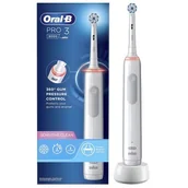 Szczoteczki elektryczne - Oral-B Pro 3 3000 Sensitive Biały - miniaturka - grafika 1