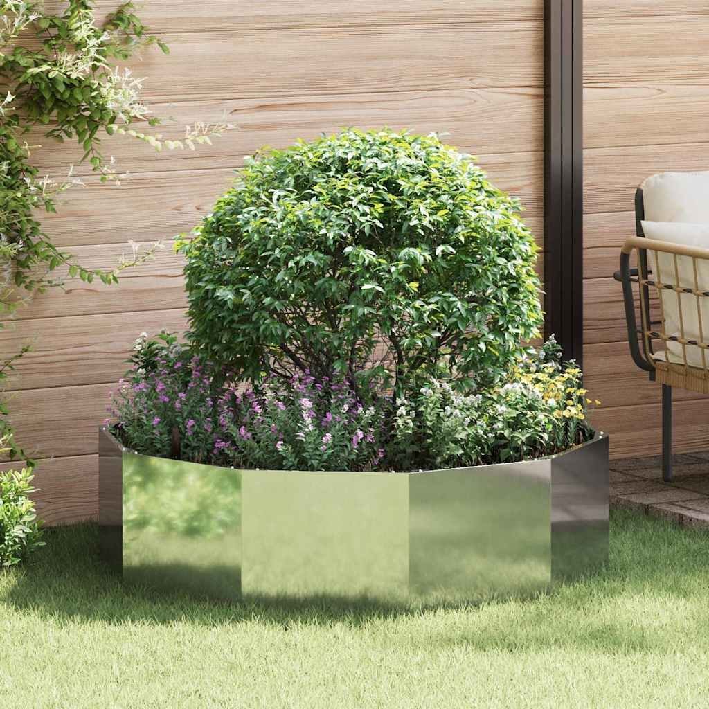 vidaXL Donica Srebrny 120 x 120 x 35 cm Stal Galwanizowana