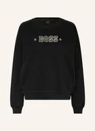 Bluzy damskie - Boss Bluza Nierozpinana Eland schwarz - BOSS - miniaturka - grafika 1