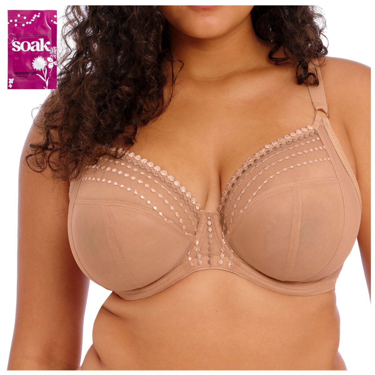 Biustonosz miękki stanik soft beżowy Elomi Matilda 36HH/80L