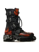 Glany damskie - NEW ROCK Glany M-107-S1 Czarny - miniaturka - grafika 1