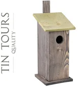 Karmniki dla ptaków - BUDKA LĘGOWA DLA SIKORKI 14x14x30/35 cm - miniaturka - grafika 1