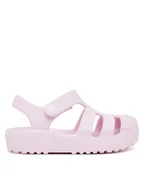 Buty dla dziewczynek - Crocs Sandały Classic Fisherman T 210626 Różowy - miniaturka - grafika 1