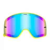 Gogle i okulary motocyklowe - O'NEAL | Części zamienne do gogli motocrossowych | Motocykl Enduro | wysokiej jakości i odporne na uderzenia, ze 100% ochroną przed promieniowaniem UV | B 50 Goggle Yellow Spare Leans | Radium Blue - miniaturka - grafika 1