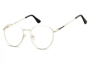 Okulary korekcyjne, oprawki, szkła - Złota oprawa korekcyjna UNISEX Montana 901F - grafika 1