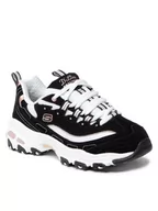 Sneakersy damskie - SKECHERS Sneakersy Devoted Fan 13154/BKRG Czarny - miniaturka - grafika 1