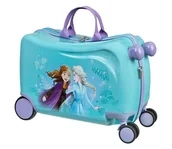 Walizki - Undercover - Disney Frozen Ride-on Trolley – bagaż dziecięcy do siedzenia na zewnątrz – obciążenie do 50 kg – z praktycznymi uchwytami do noszenia – stabilna walizka podróżna, jasnoniebieski, Walizka - miniaturka - grafika 1