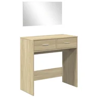 Toaletki - vidaXL Toaletka z lustrem dąb sonoma 80x39x80 cm - miniaturka - grafika 1